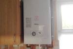 Boiler installation completed by the team.
