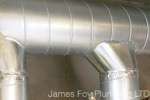 Commercial boiler flue installation